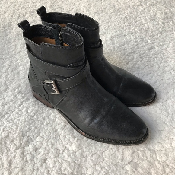 coach black ankle boots